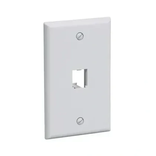 Placa frontal Panduit 1-Gang 1-Port blanco, Mini-Com, NEMA, ABS (MPN CFP1WH, Cableado estructural) img-2