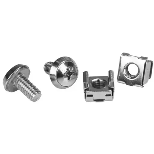 Paquete tornillos Startech M6 Cage Nuts, 100 piezas, metálicos (MPN CABSCREWM62, Racks) img-1