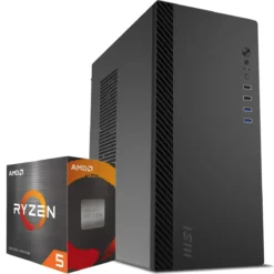 Pc de Escritorio AMD Ryzen 5 5500, RTX 5060 8GB, 32GB RAM, 1TB NVMe (MPN CE-008668, PC de Oficina Personalizado) img-1