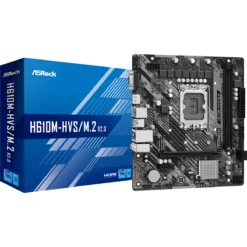 Placa Madre ASRock (Micro ATX, LGA 1700, DDR4, HDMI + VGA) (MPN H610M-HVS/M.2 R2.0, Placas madres para PC) img-1