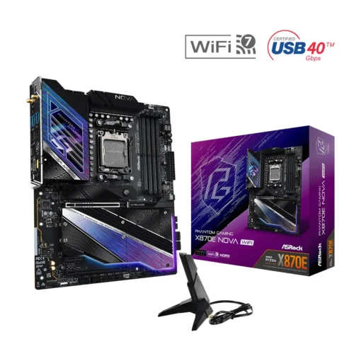 Placa Madre ASRock Phantom Gaming (ATX, AM5, DDR5, WiFi 7) (MPN X870E NOVA WIFI, Placas madres para PC) img-1