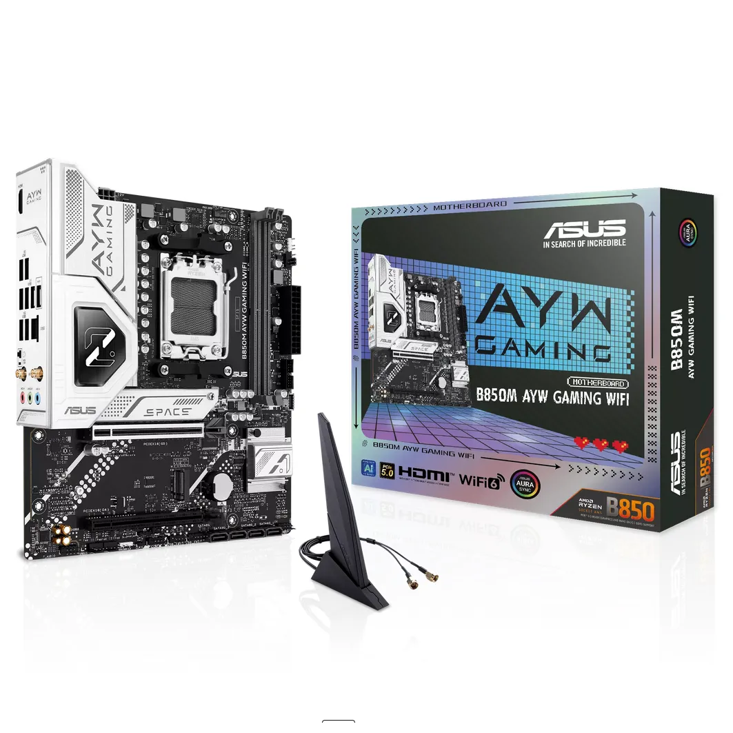 Placa Madre ASUS (Micro ATX, AM5, DDR5, WiFi 6) (MPN B850M AYW GAMING WIFI, Placas madres para PC) img-1
