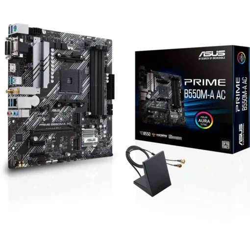 Placa Madre ASUS AMD AM4 MicroATX PCIe 4.0 PRIME B550M-A AC