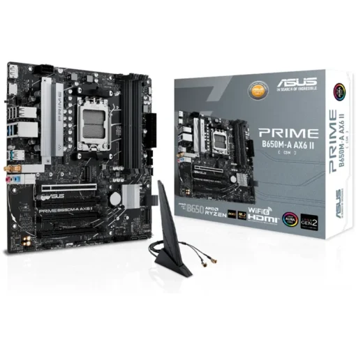 Placa Madre ASUS PRIME B650M-A AX6 II CSM, AM5, DDR5, PCIe 4.0, USB-C, WiFi 6 (MPN PRIME B650M-A AX6 II-CSM, Placas madres para PC) img-1