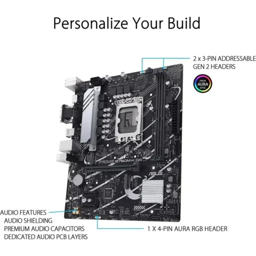 Placa Madre ASUS , LGA 1700, DDR4 (MPN PRIME B760M-K D4, Placas madres para PC) img-3