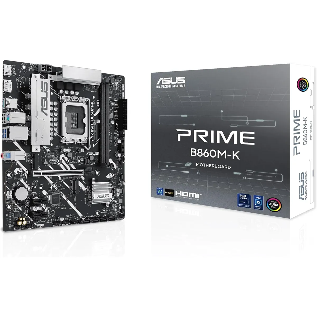 Placa Madre ASUS (Micro ATX, 2x DDR5, Intel LGA 1851, PCIe 5.0) (MPN PRIME B860M-K, Placas madres para PC) img-1