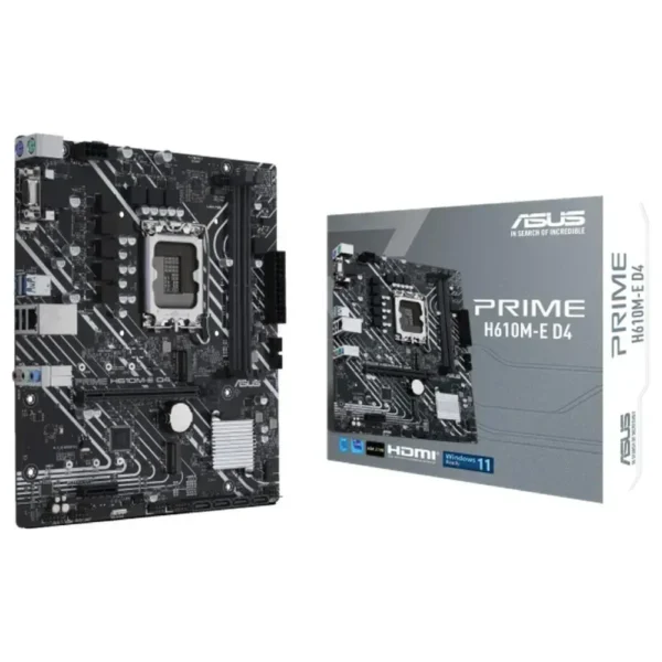 Placa Madre ASUS Socket Intel LGA 1700 PCIe 4.0 Dual M.2 Slots PRIME H610M-E D4 img-1