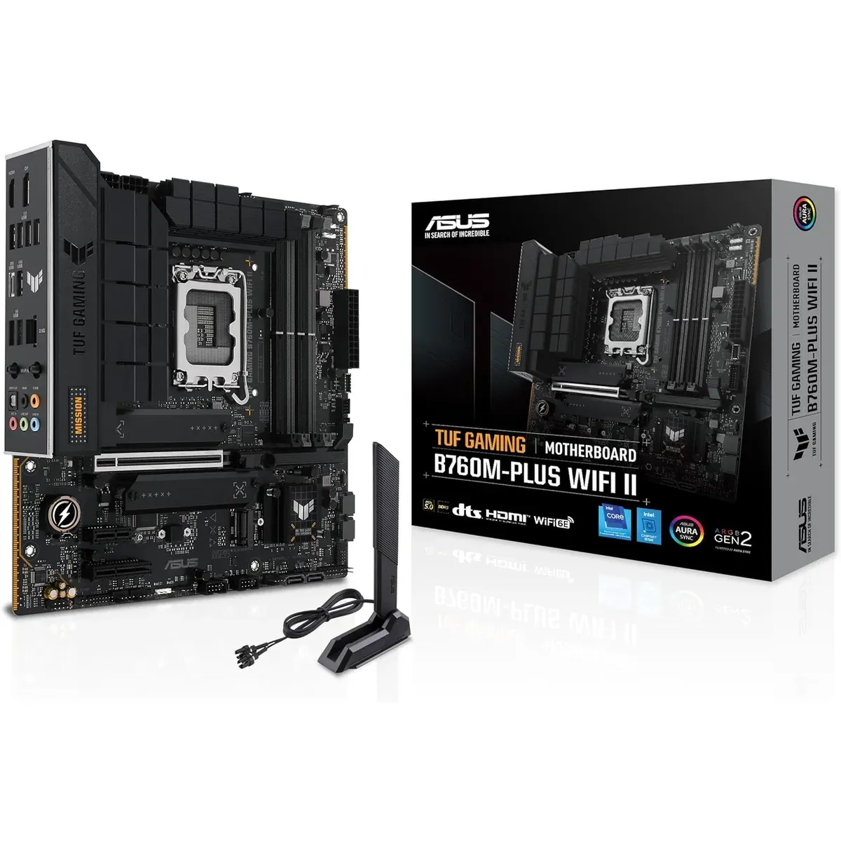 Placa Madre ASUS (mATX, LGA 1700, DDR5, WiFi 6E) (MPN TUF GAMING B760M-PLUS WIFI II, Placas madres para PC) img-1