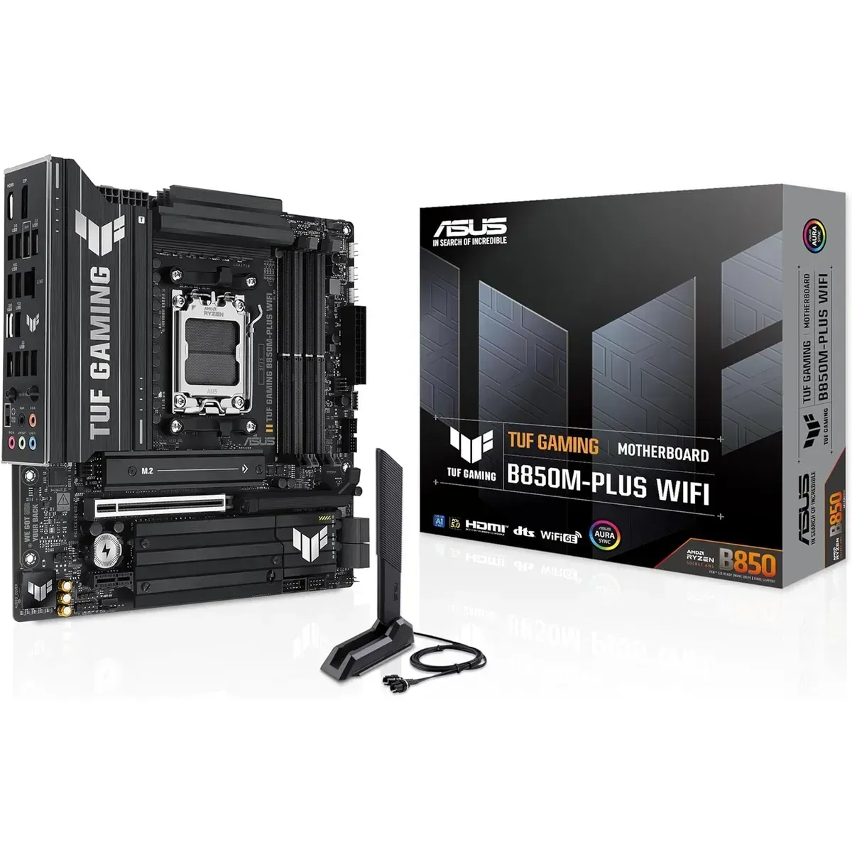 Placa Madre ASUS (AM5, DDR5, PCIe 5.0, WiFi 6E) (MPN TUF GAMING B850M-PLUS WIFI, Placas madres para PC) img-1
