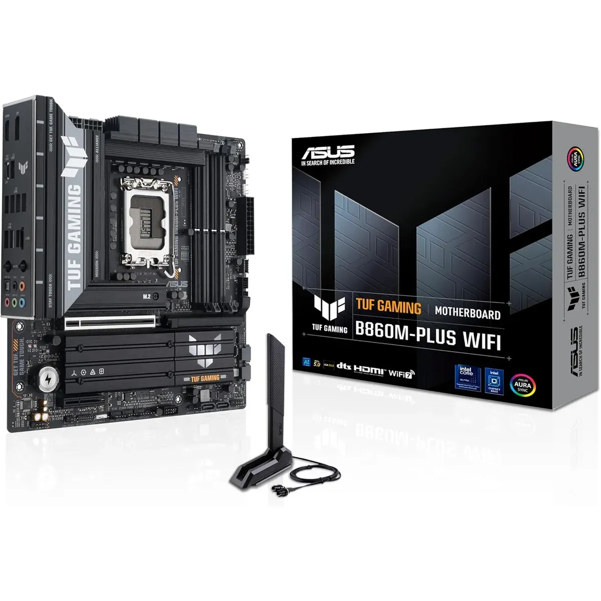 Placa Madre ASUS (Micro ATS, LGA 1851, DDR5, WiFi 7) (MPN TUF GAMING B860M-PLUS WIFI, Placas madres para PC) img-1