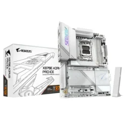 Placa Madre ATX Gigabyte , Socket AMD AM5, DDR5, USB4, WiFi 7 (MPN X870E AORUS PRO ICE, Placas madres para PC) img-1