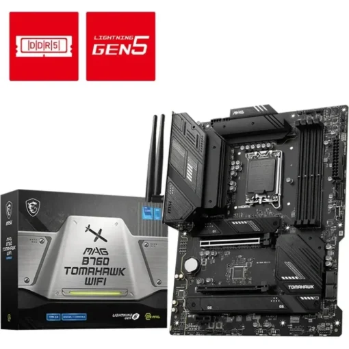 Placa Madre ATX MSI , Intel LGA 1700, DDR5, WiFi 6E (MPN MAG B760 TOMAHAWK WIFI, Placas madres para PC) img-1