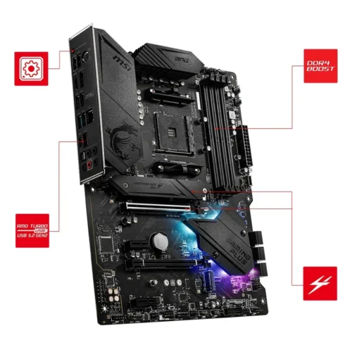 Placa Madre ATX MSI , Socket AMD AM4, DDR4 (MPN MPG B550 GAMING PLUS, Placas madres para PC) img-1