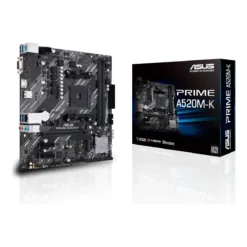 Placa Madre Asus Atx Amd A520 (Ryzen AM4), 1GB Ethernet, (MPN PRIME A520M-K/CSM, Placas madres para PC) img-1