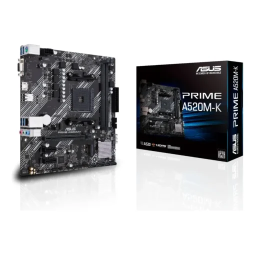 Placa Madre Asus Atx Amd A520 (Ryzen AM4), 1GB Ethernet, (MPN PRIME A520M-K/CSM, Placas madres para PC) img-1