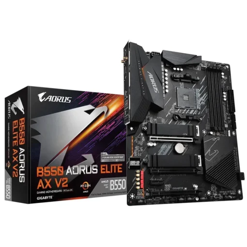 Placa Madre (WiFi 6) Socket AMD AM4 B550 AORUS ELITE AX V2 img-1