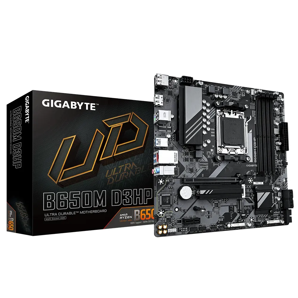 Placa Madre Gigabyte Amd PCIe 4.0 x4 M.2 Connector (MPN B650M D3HP, Placas madres para PC) img-1