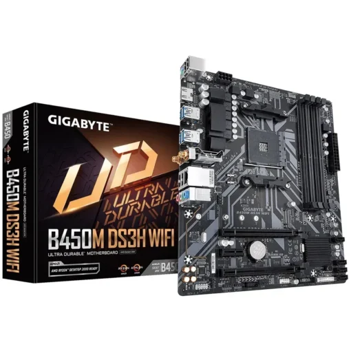 Placa Madre Gigabyte B450M DS3H WiFi Micro ATX AMD AM4 (MPN B450M DS3H WIFI, Placas madres para PC) img-1