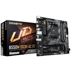 Placa Madre Gigabyte (Micro ATX, AM4, DDR4, PCIe 4.0, WiFi 5) (MPN B550M DS3H AC R2, Placas madres para PC) img-1