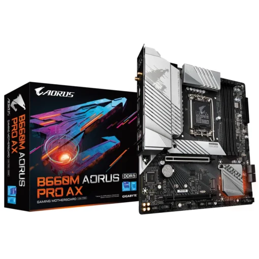 Placa Madre Gigabyte Intel LGA 1700, DDR5, Micro ATX B660M AORUS PRO AX