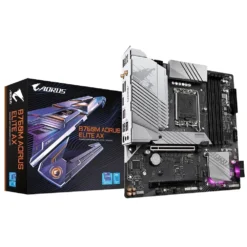 Placa Madre Gigabyte , LGA 1700, DDR5, Micro ATX B760M AORUS ELITE AX img-1