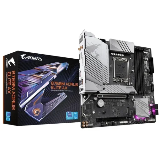 Placa Madre Gigabyte , LGA 1700, DDR5, Micro ATX (Reacondici (MPN B760M AORUS ELITE AX, Placas madres para PC) img-1