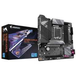 Placa Madre Gigabyte DDR5 Socket Intel LGA 1700 Gen 12 y 13 (MPN B760M AORUS ELITE, Placas madres para PC) img-1