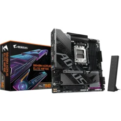 Placa Madre Gigabyte B840M AORUS ELITE WiFi 6E (Micro ATX, AM5, DDR5) (MPN B840M AORUS ELITE WIFI6E, Placas madres para PC) img-1
