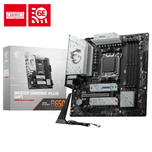 Placa Madre MSI (AM5, DDR5, PCIe 4.0, WiFi 6E) (MPN B650M GAMING PLUS WIFI, Placas madres para PC) img-1
