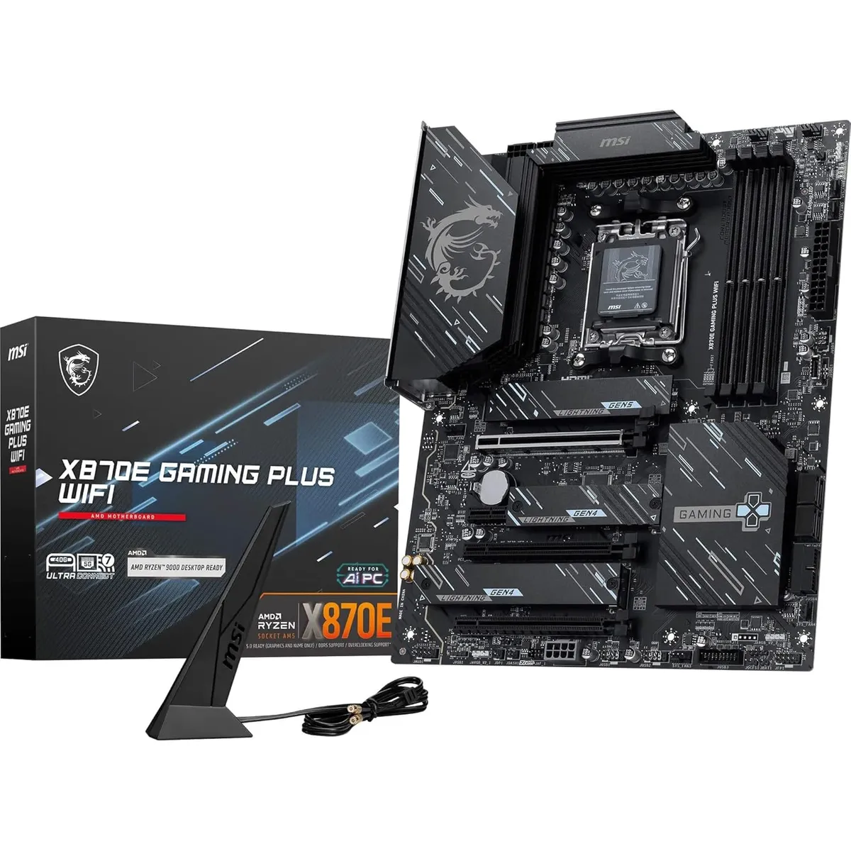 Placa Madre MSI (ATX, AM5, DDR5, WiFi 7) (MPN X870E GAMING PLUS WIFI, Placas madres para PC) img-1