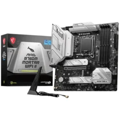 Placa Madre Micro ATX MSI , LGA 1700, DDR5, WiFi 6E (MPN MAG B760M MORTAR WIFI II, Placas madres para PC) img-1