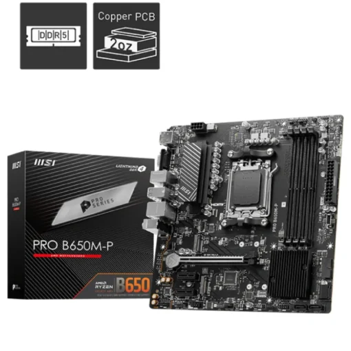 Placa Madre Micro ATX MSI , Socket AMD AM5, DDR5 (MPN PRO B650M-P, Placas madres para PC) img-1