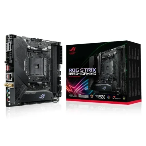 Placa Madre Mini ITX ASUS ROG STRIX B550-I Gaming AMD AM4 DDR4 WiFi 6 (MPN ROG STRIX B550-I GAMING, Placas madres para PC) img-1