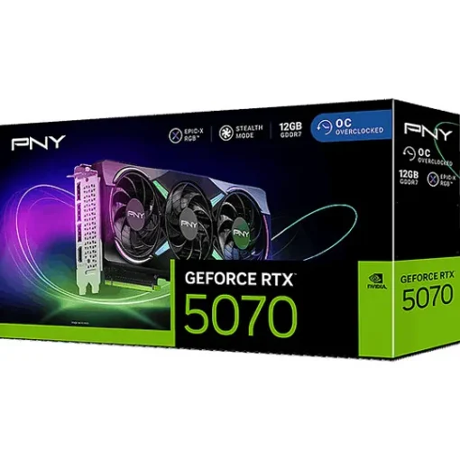 Pny Tarjeta De Video Rtx 5070 12Gb Argb Oc 3Xfan (MPN VCG507012TFXXPB1-O, Tarjetas gráficas para PC) img-1