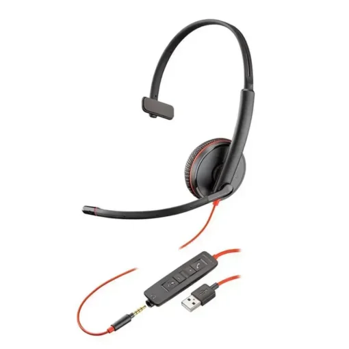 Poly Auriculares Plantronics Blackwire 3215 Monoaurales (Con Cable Usb Tipo A Y 209746-101