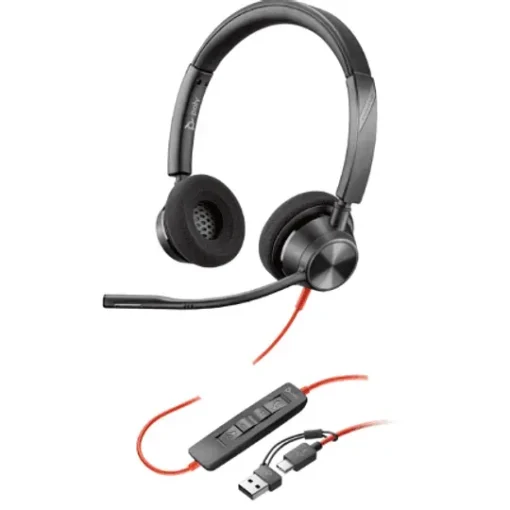 Hp Poly Blackwire 3320 Stereo Usb-C Headset +Usb-C/A (MPN 8X219AA, Audífonos) img-1