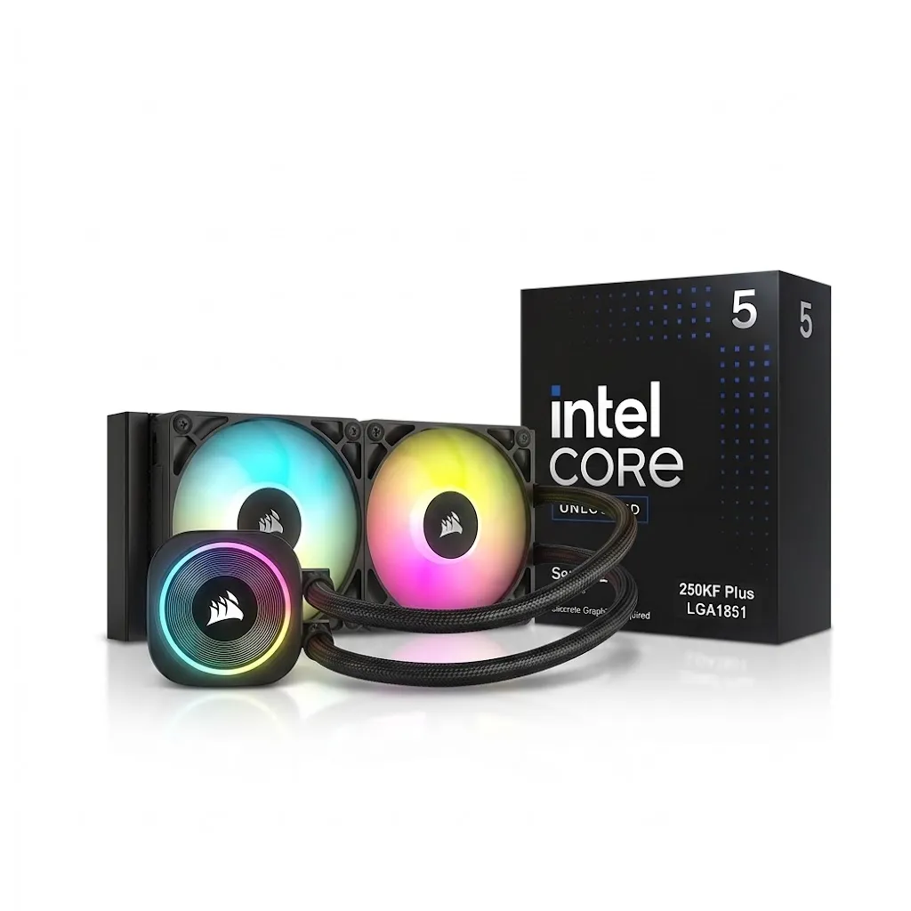 Procesador Ultra 5 250KF Plus + Watercooler Corsair ICUE Link