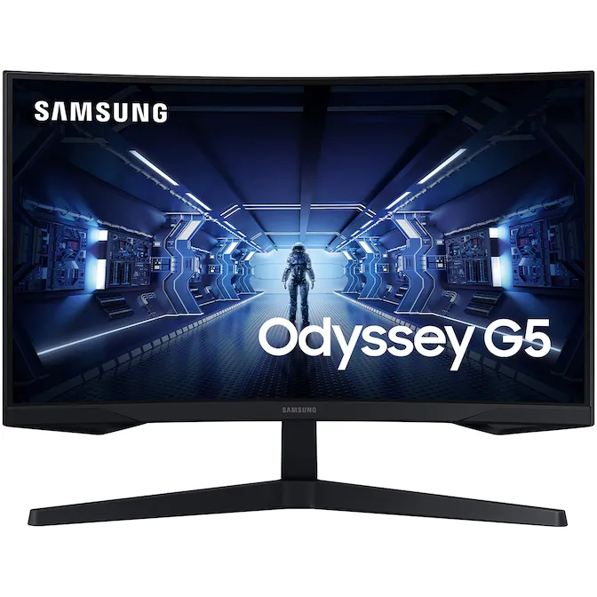 Samsung Monitor Gamer Odyssey G5 Curvo De 27“ (Va, Qhd, 144Hz, 1Ms, Dp+Hdmi LC27G55TQBLXZS