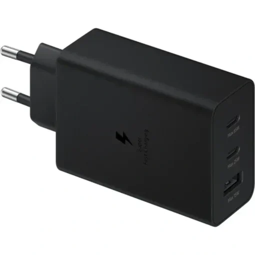 Samsung adaptador de carga Trio (65W) sin cable , 2*USB-C + 1*USB-A Negro (MPN EP-T6530NBEGCH, Accesorios para portátiles) img-1