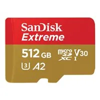 SanDisk Extreme microSD 512GB UHSI Card C10 A2 U3 V30 SDSQXAV-512G-GN6MA