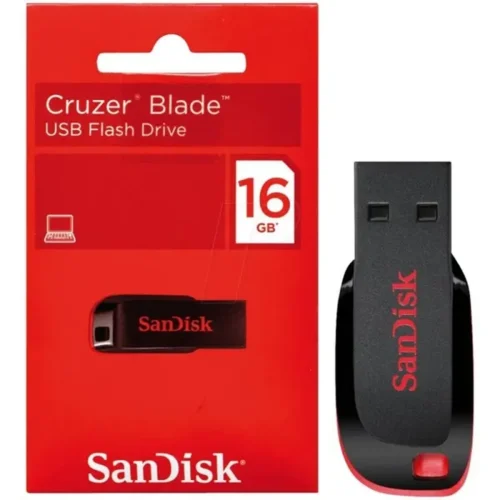 Sandisk Cruzer Blade USB 16GB, USB 2.0, Diseño Compacto y Elegante, Color Rojo (MPN SDCZ50-016G-B35, Pendrives) img-1