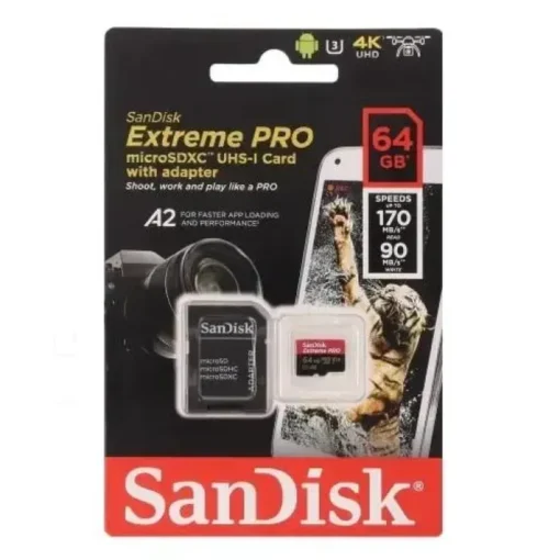 Sandisk Extreme Pro microSDXC 64 GB UHS-I (MPN SDSQXCY-064G-GN6MA, Discos externos) img-1