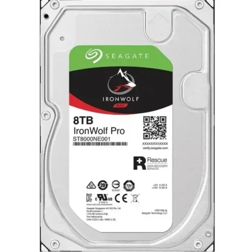 Seagate Disco Duro Ironwolf Pro De 8Tb (Formato 3.5“, Sata, 7200Rpm, Nas (MPN ST8000NE001, Almacenamiento para PC) img-1