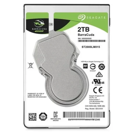 Seagate Guardian Barracuda Disco Duro 2 Tb Interno 2.5" Sata 6Gb/S 5400 Rpm (MPN ST2000LM015, Almacenamiento para PC) img-1