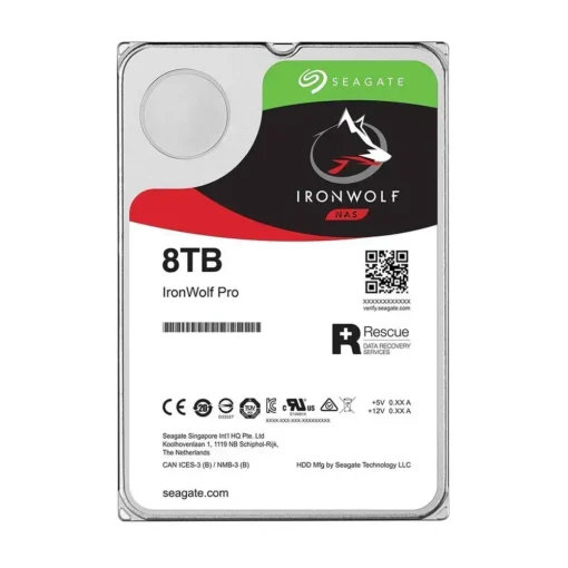 Seagate Disco Duro Interno Nas De 8 Tb, Sata De 3.5 Pulgadas, 6 Gb/S, 7200 Rpm ST8000VN004