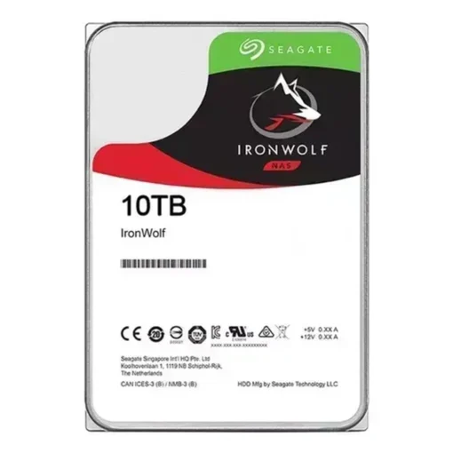 Seagate Ironwolf Disco Duro 10 Tb Interno 3.5" Sata 6Gb/S (MPN ST10000VN000, Almacenamiento para PC) img-1