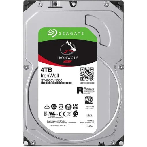 Seagate Ironwolf Disco Duro 4 Tb Interno Sata 6Gb/S 5400 Rpm Búfer: 256 Mb Con ST4000VN006 img-1