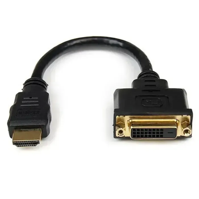 Adaptador de 20cm HDMI a DVI - DVI-D Hembra - HDMI Macho - Cable