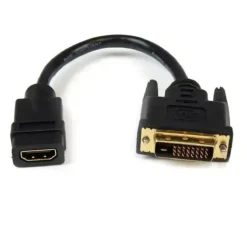 Adaptador HDMI a DVI-D Startech 20cm, Alta Calidad, Flexibilidad Conexión (MPN HDDVIFM8IN, Cables, adaptadores y accesorios para pantallas) img-1