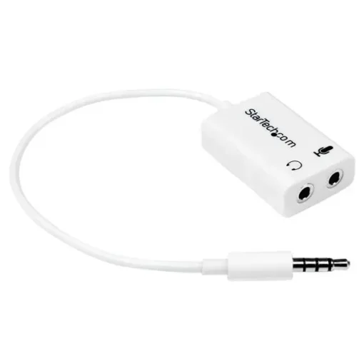 Startech .Com Adaptador De Auriculares Con Micrófono Mini-Jack 3.5Mm 4 Pines A MUYHSMFFADW img-1